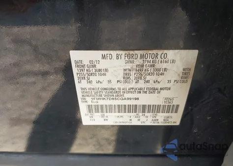 2012 Ford Explorer Xlt from USA, damaged, VIN 1FMHK7D85CGA99198